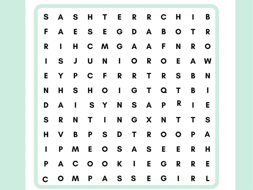 Girl Scout WORD SEARCH Activity Etsy
