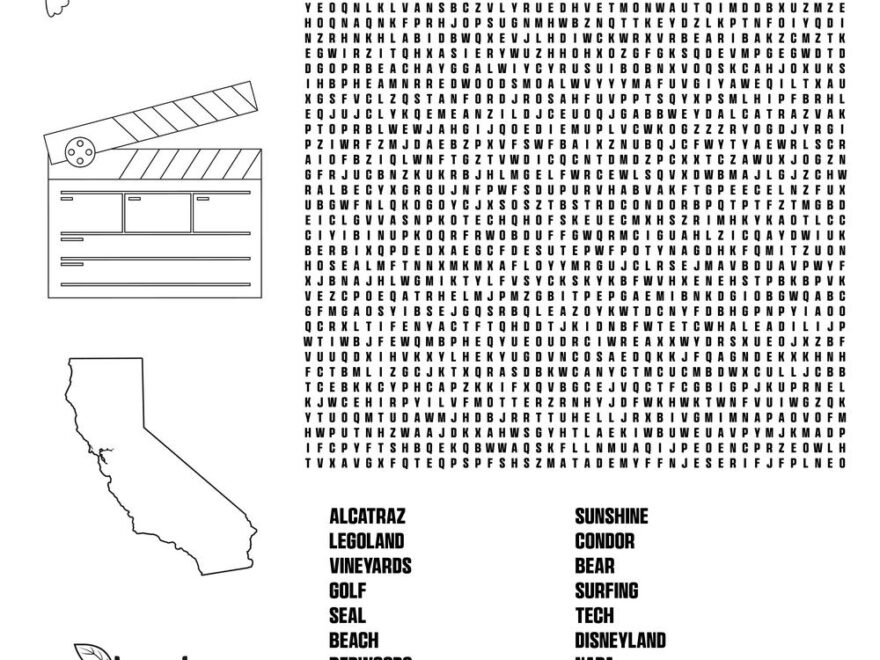 Golden State Wordsearch Beeloo Printable Crafts And Activities For Kids