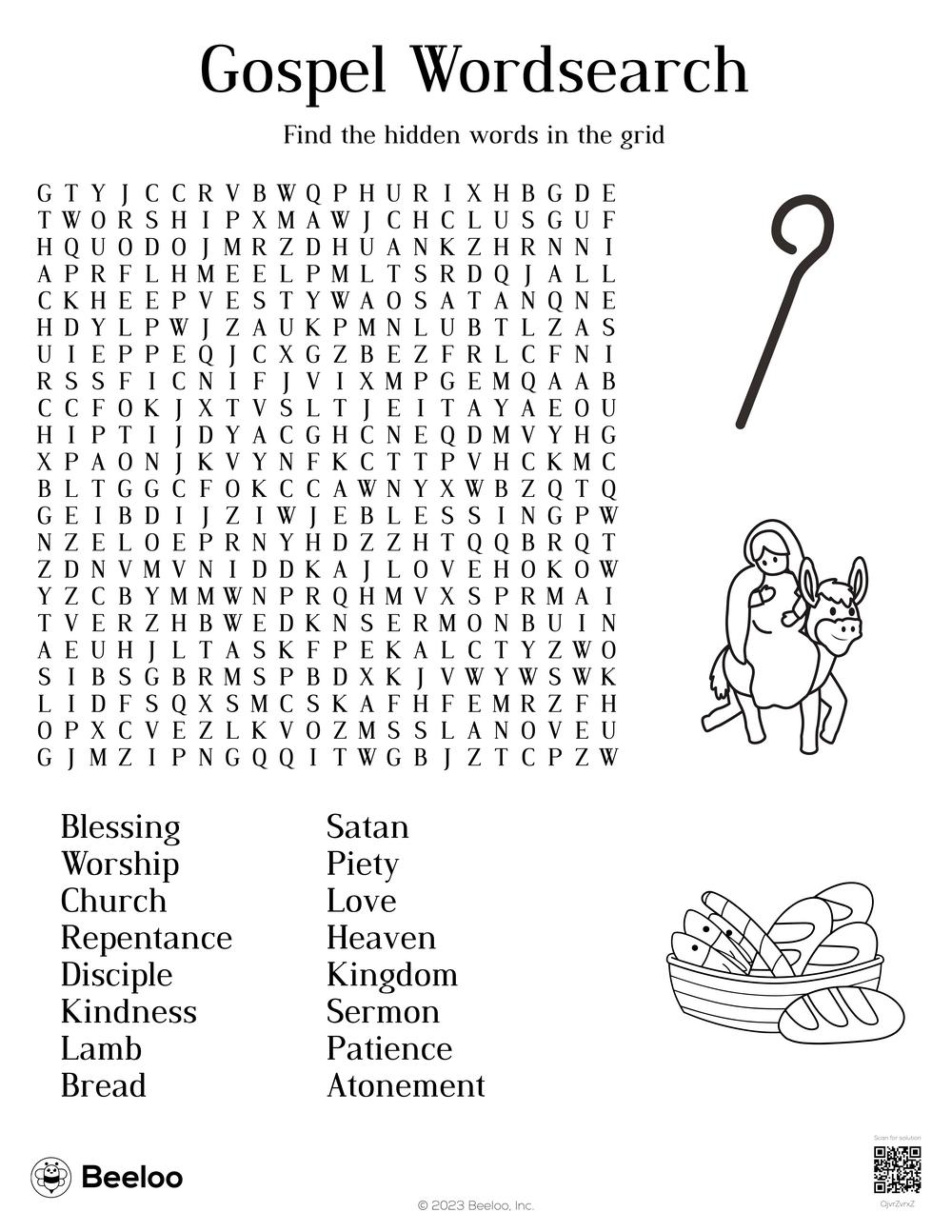 Gospel Wordsearch Beeloo Printable Crafts And Activities For Kids