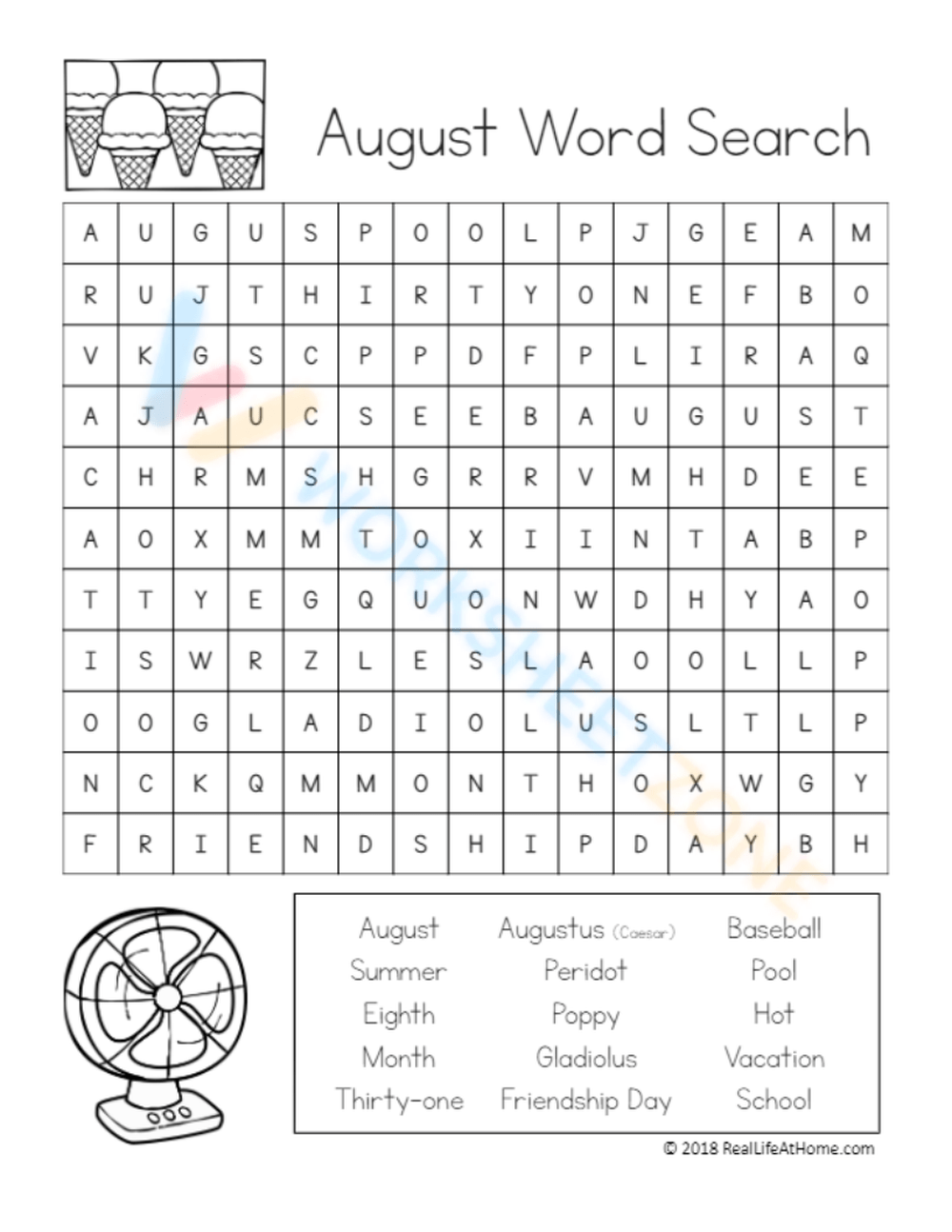 Word Search Printable 2nd Grade