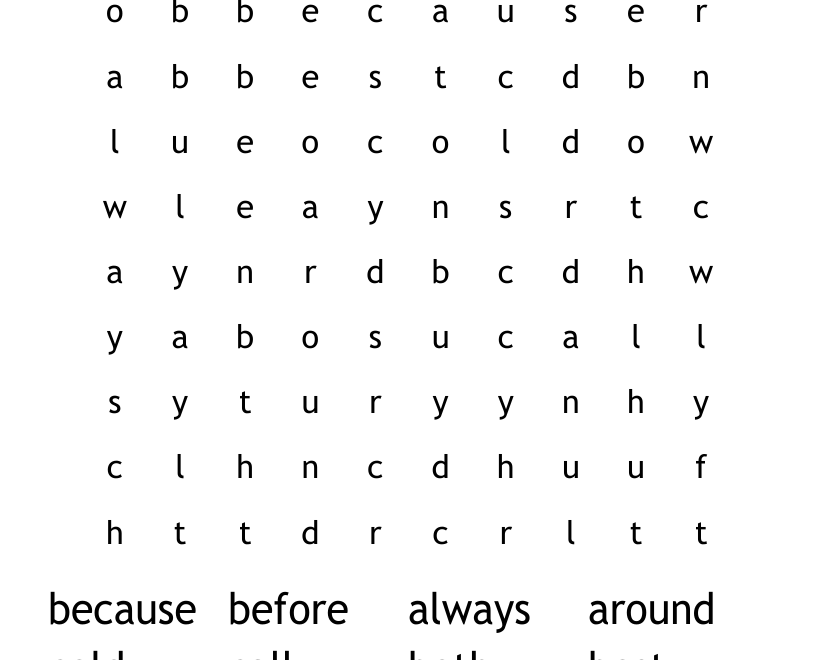Grade 2 Spelling Words Word Search WordMint