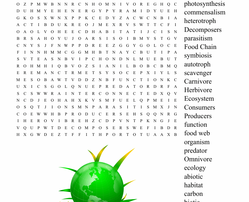 Grade 4 Habitat Word Search WordMint