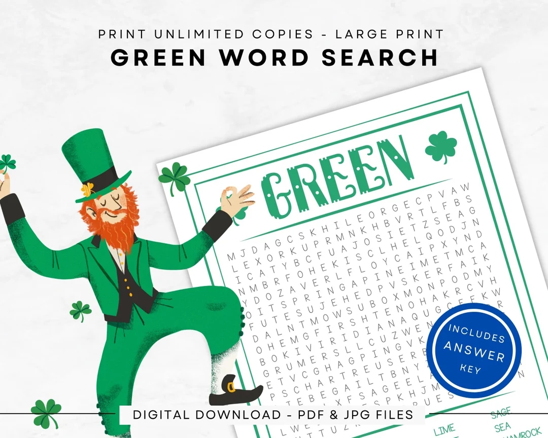 Green Word Search For Instant Download Art Teacher Discussion Of Color Print In Color black Ink US Letter Full half Pages Etsy Green Word Search For Instant Download Art Teacher Discussion Of Color Print In Color black Ink US Letter Full half Pages Etsy