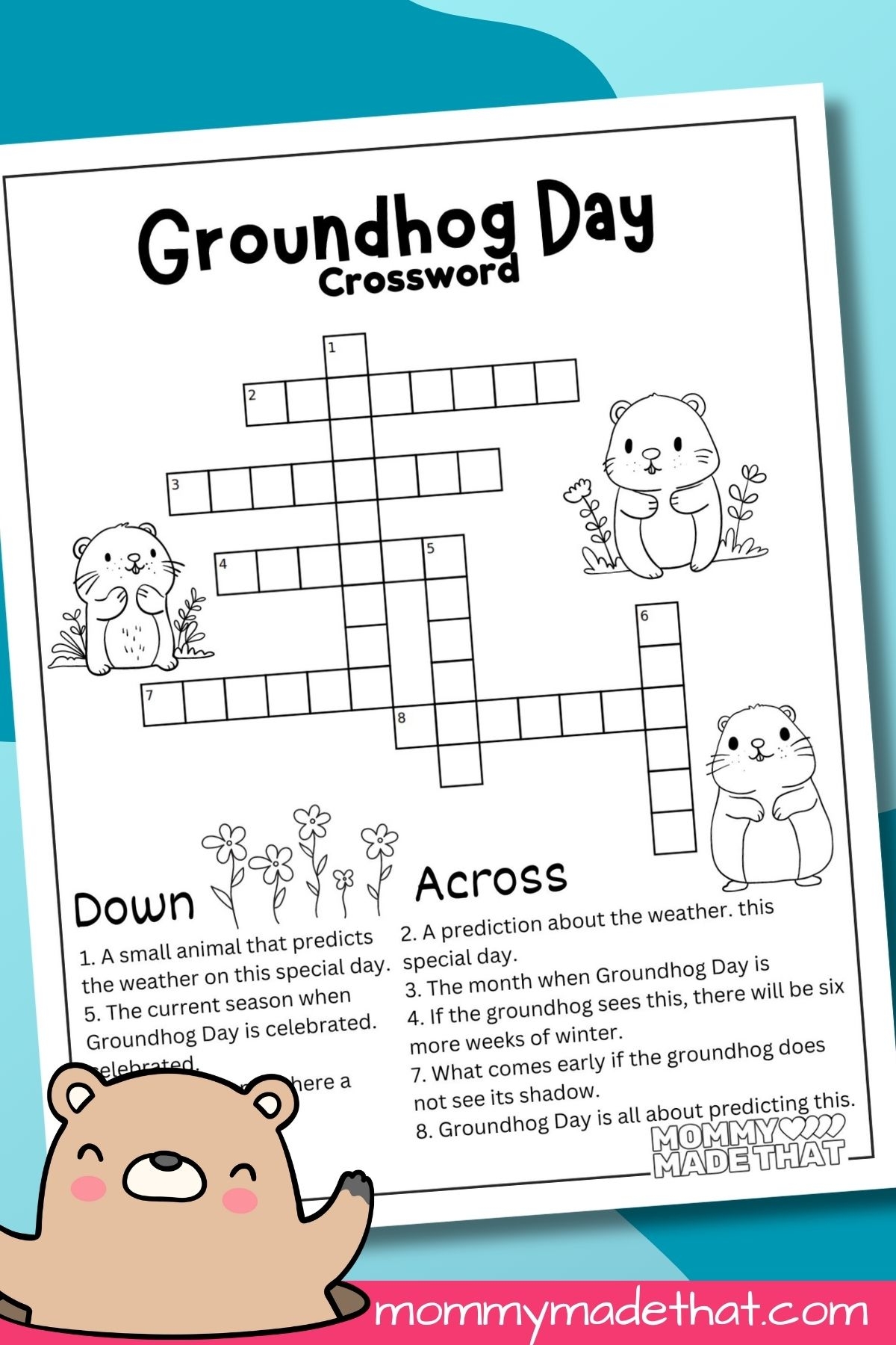 Groundhog Day Word Search Free Printable