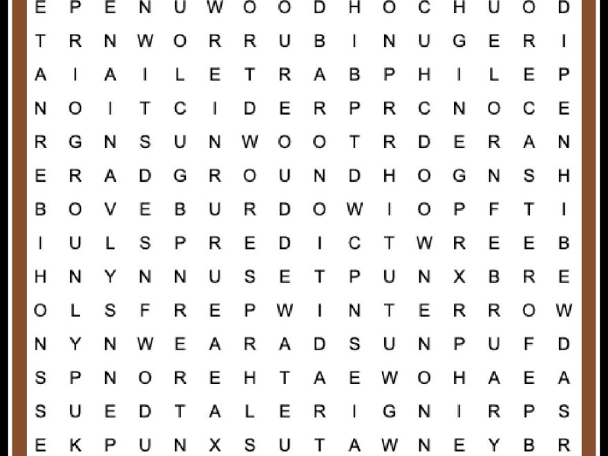 Groundhog Day Word Search Free Groundhog Day Printable