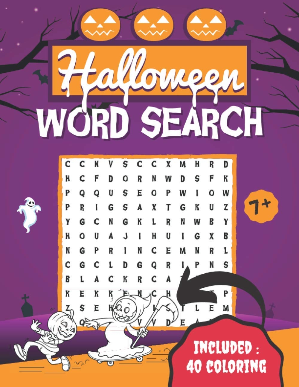 Halloween Word Search Activity Book For Kids 7 12 Years Old 40 Word Search With Answers Coloring Puzzlebook For Boys And Girls Large Print 8 5x11 Inches Publishing BlueMonday 9798682376575 Amazon Books