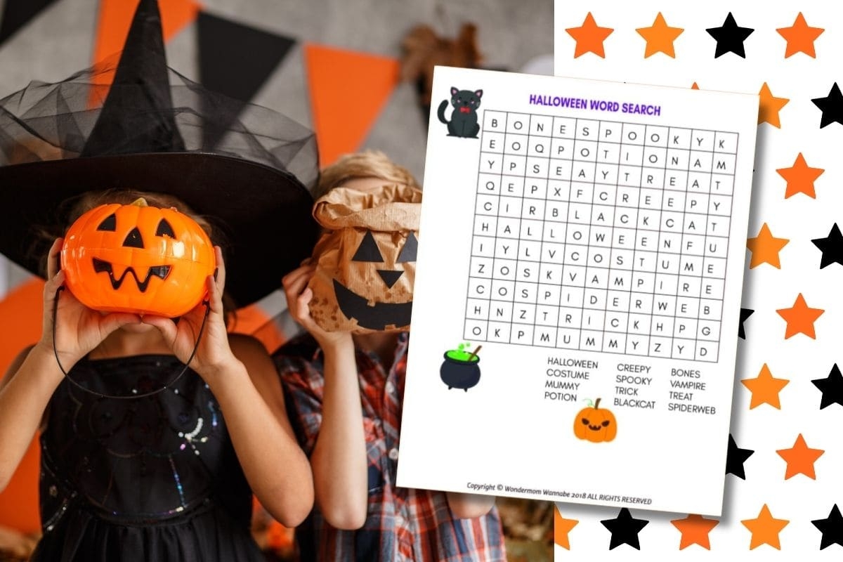 halloween word search for kids