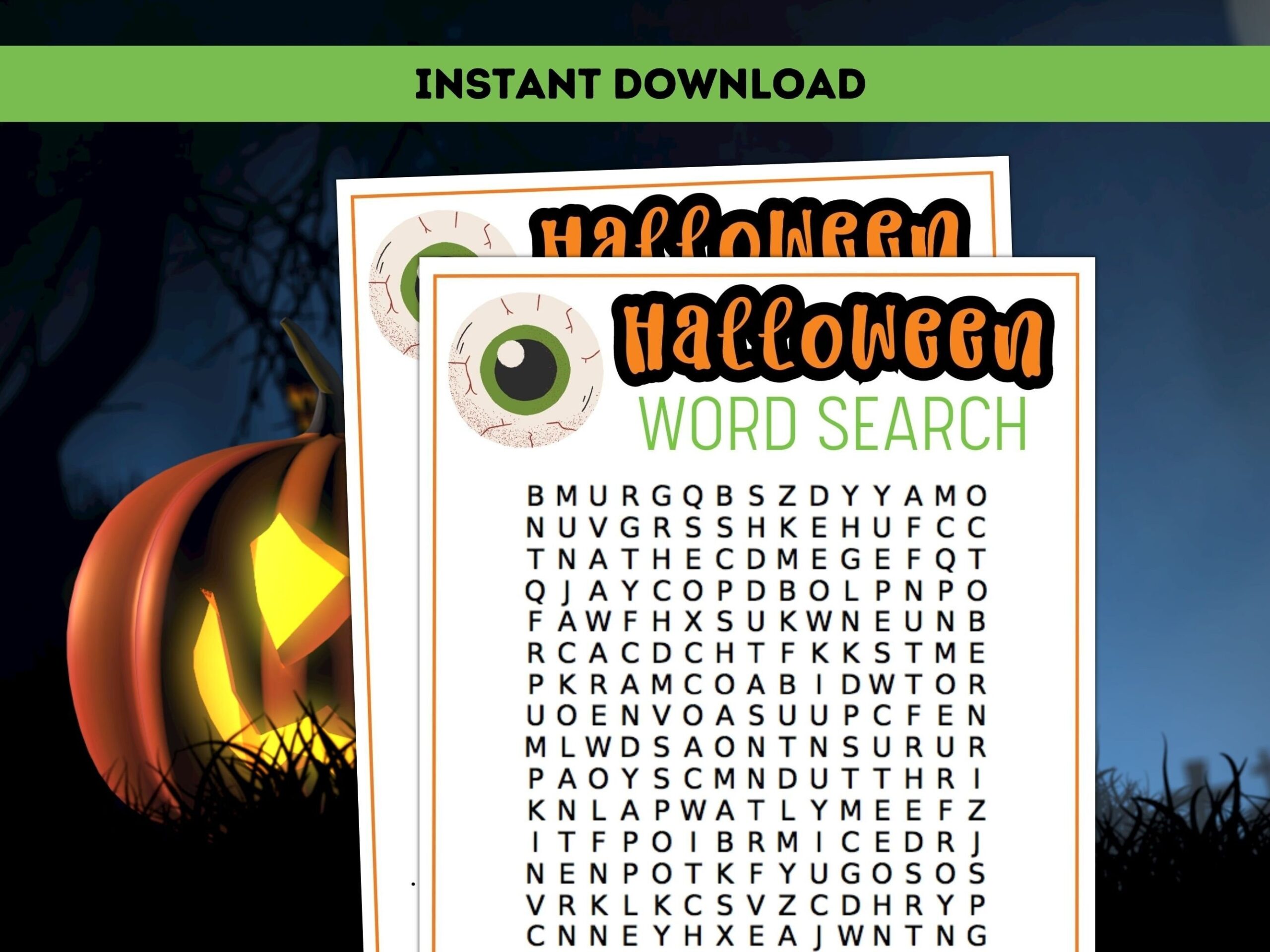 Halloween Word Search Halloween Party Games Printable Halloween Games Halloween Activities For Kids Adults Halloween Puzzles Etsy