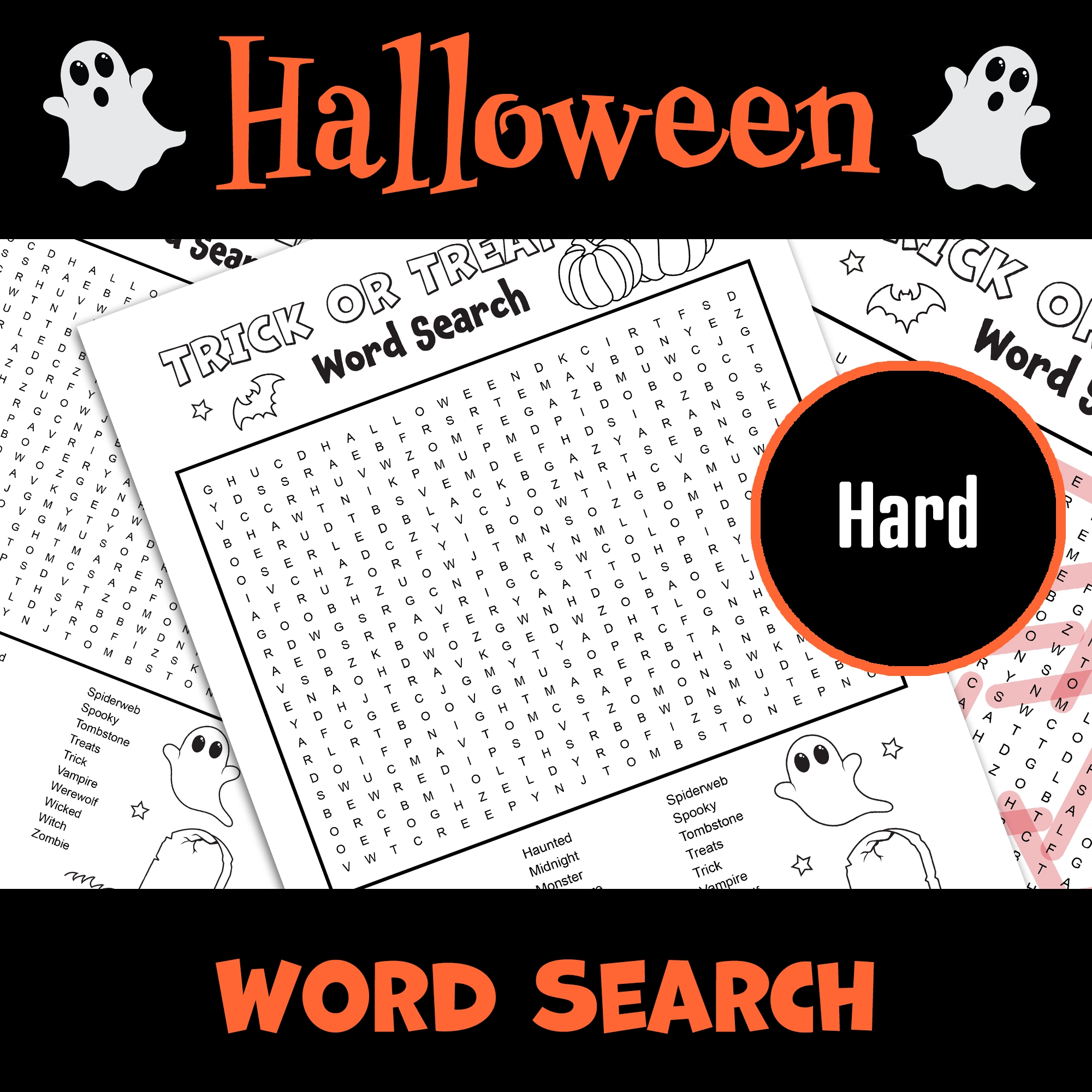Halloween Word Search October Word Search Hard Word Search Puzzle Made By Teachers