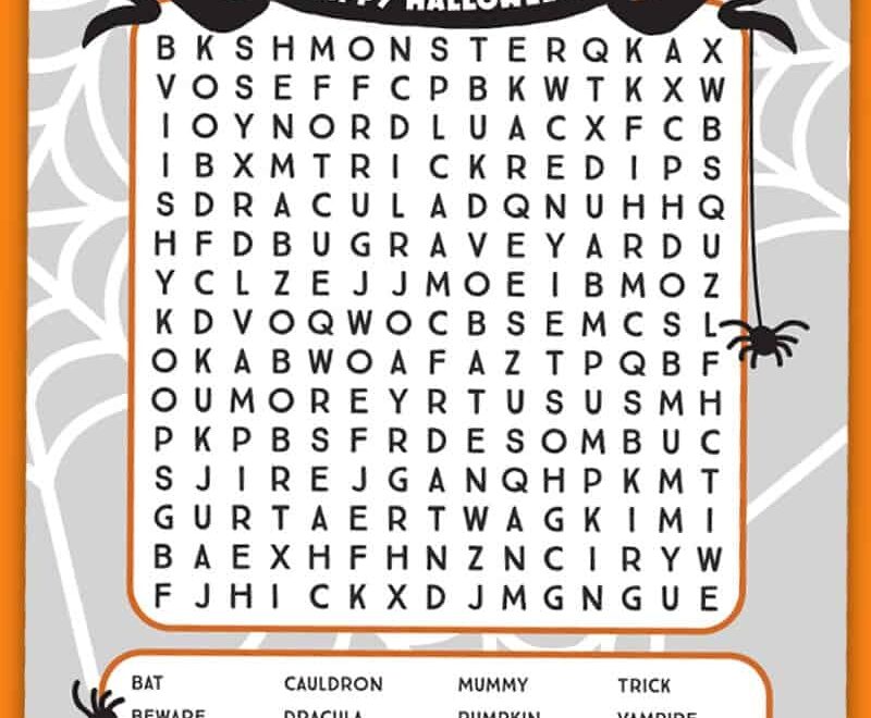 Halloween Word Search Printables Fun Loving Families