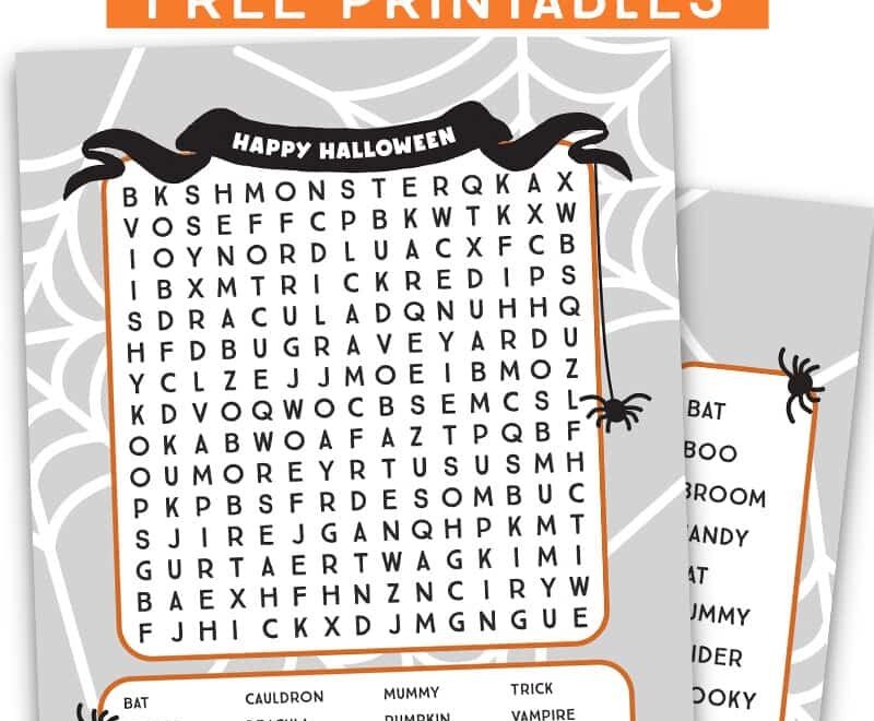 Halloween Word Search Printables Fun Loving Families