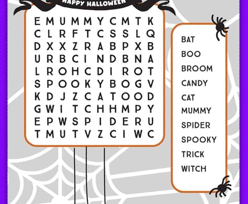 Halloween Word Search Printables Fun Loving Families