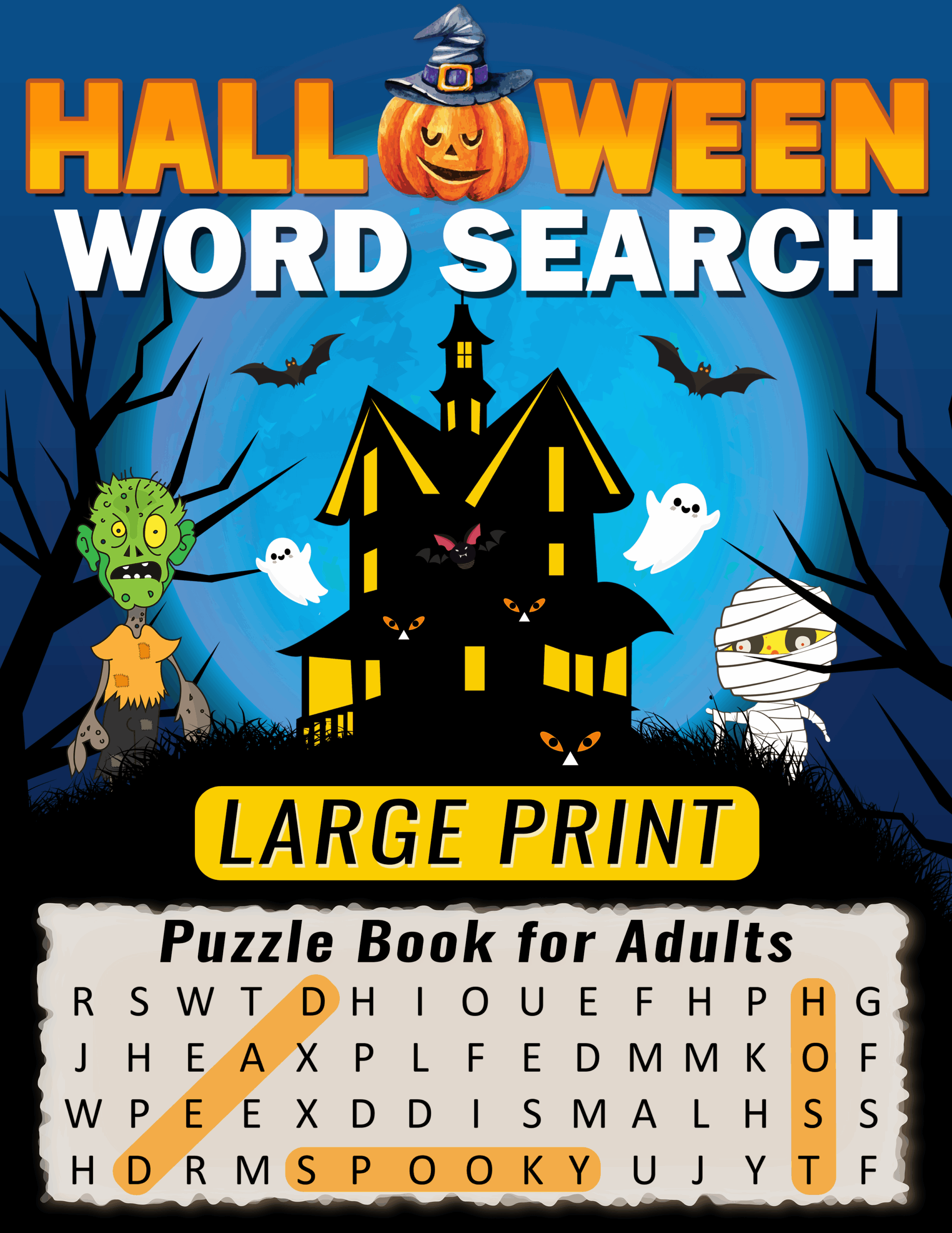 Halloween Word Search Puzzle Book CHILL COLORS PUBLISHING