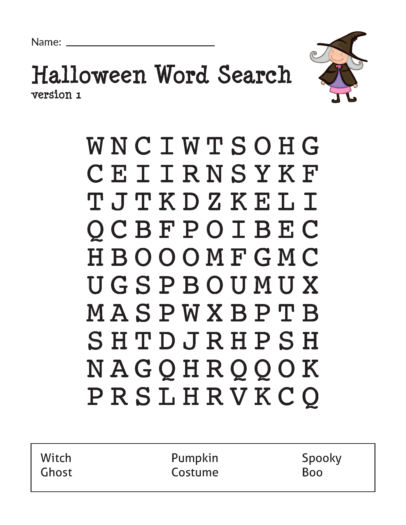 Halloween Word Search Puzzles Gift Of Curiosity