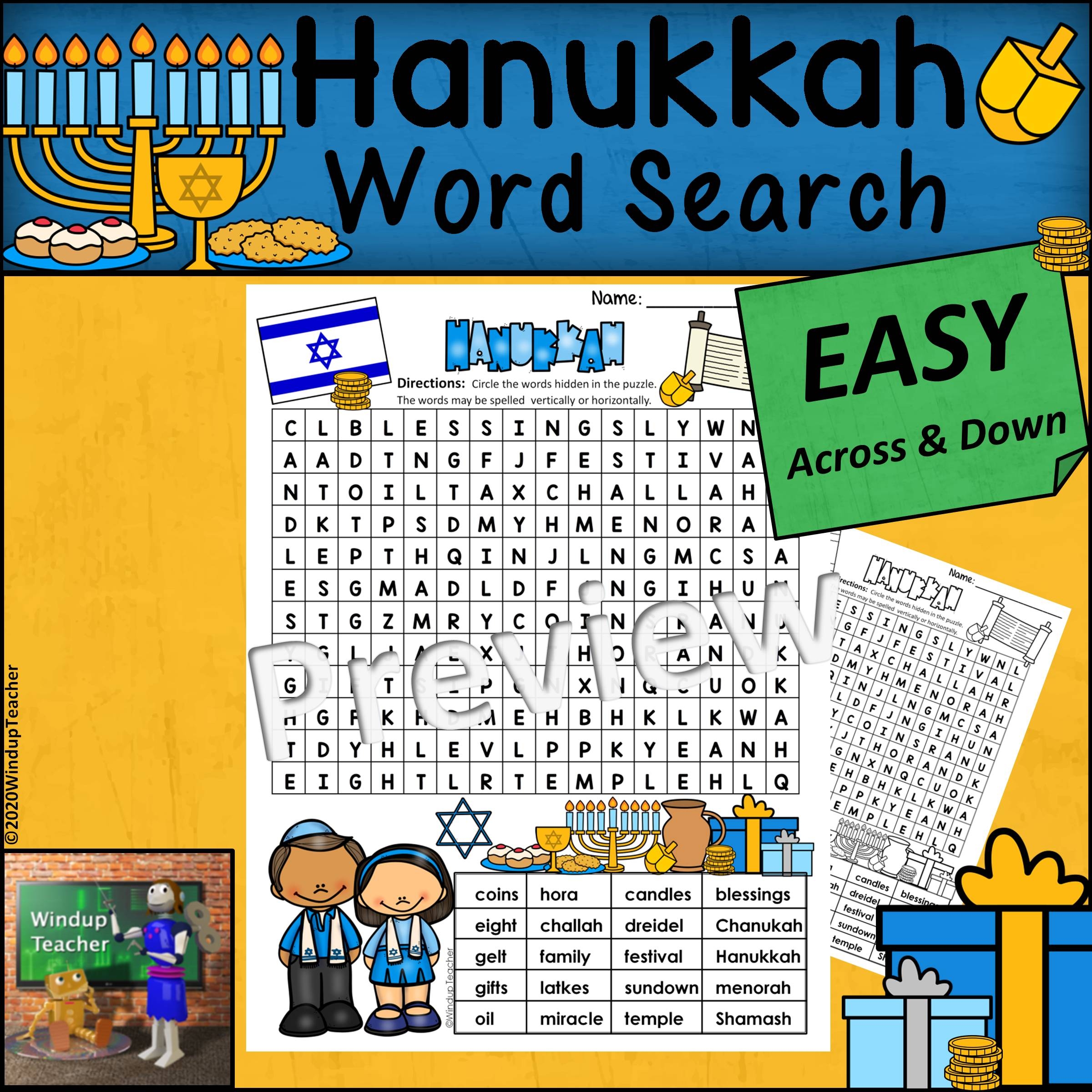 Printable Jewish Blessing Word Search