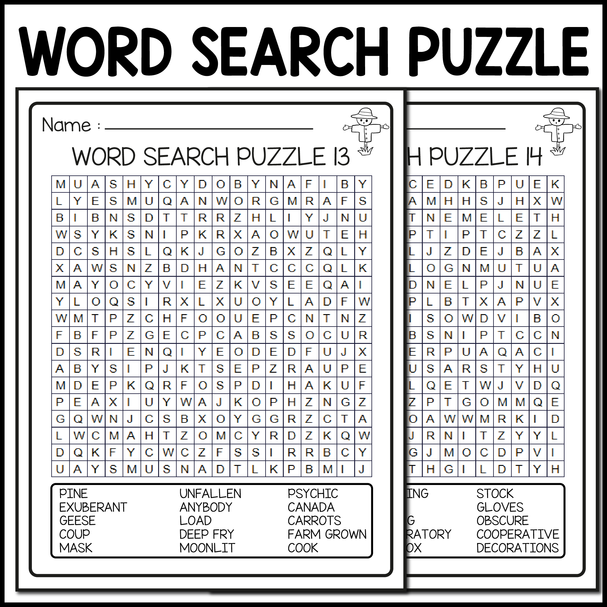 Free Printable Word Search Puzzles Difficult