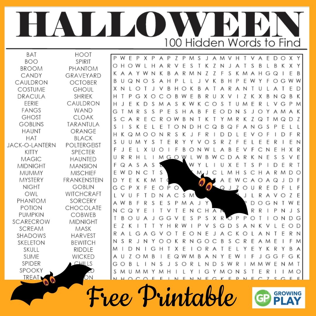 Free Printable Word Searches About Bats