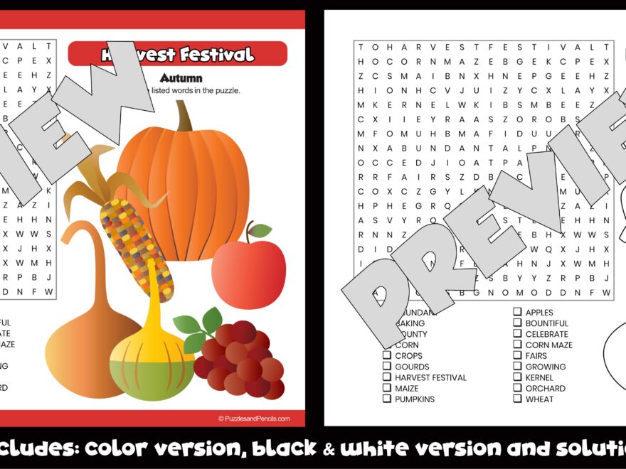 Harvest Festival Word Search Puzzle And Colouring Autumn Wordsearch Teaching Resources