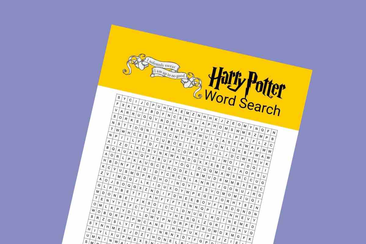 Have Some Magical Fun With Your FREE Harry Potter Word Search