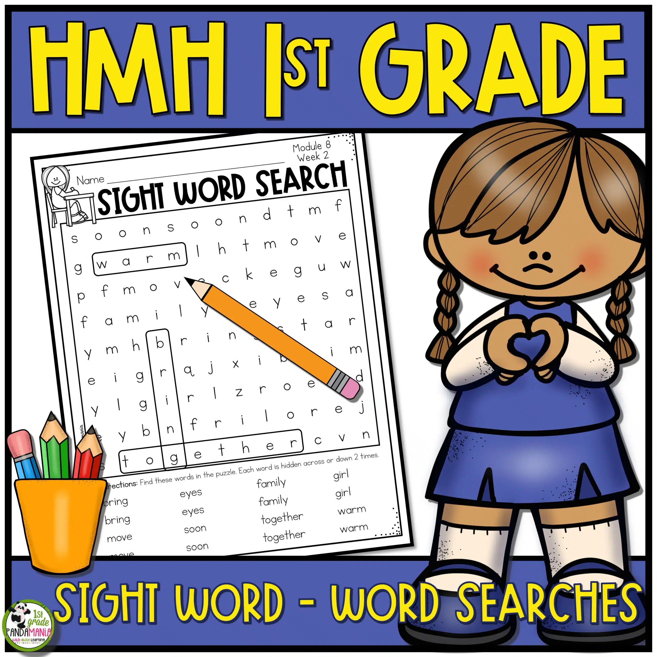 hmh into reading sight word word search centers 1st grade 2020 1st grade pandamania