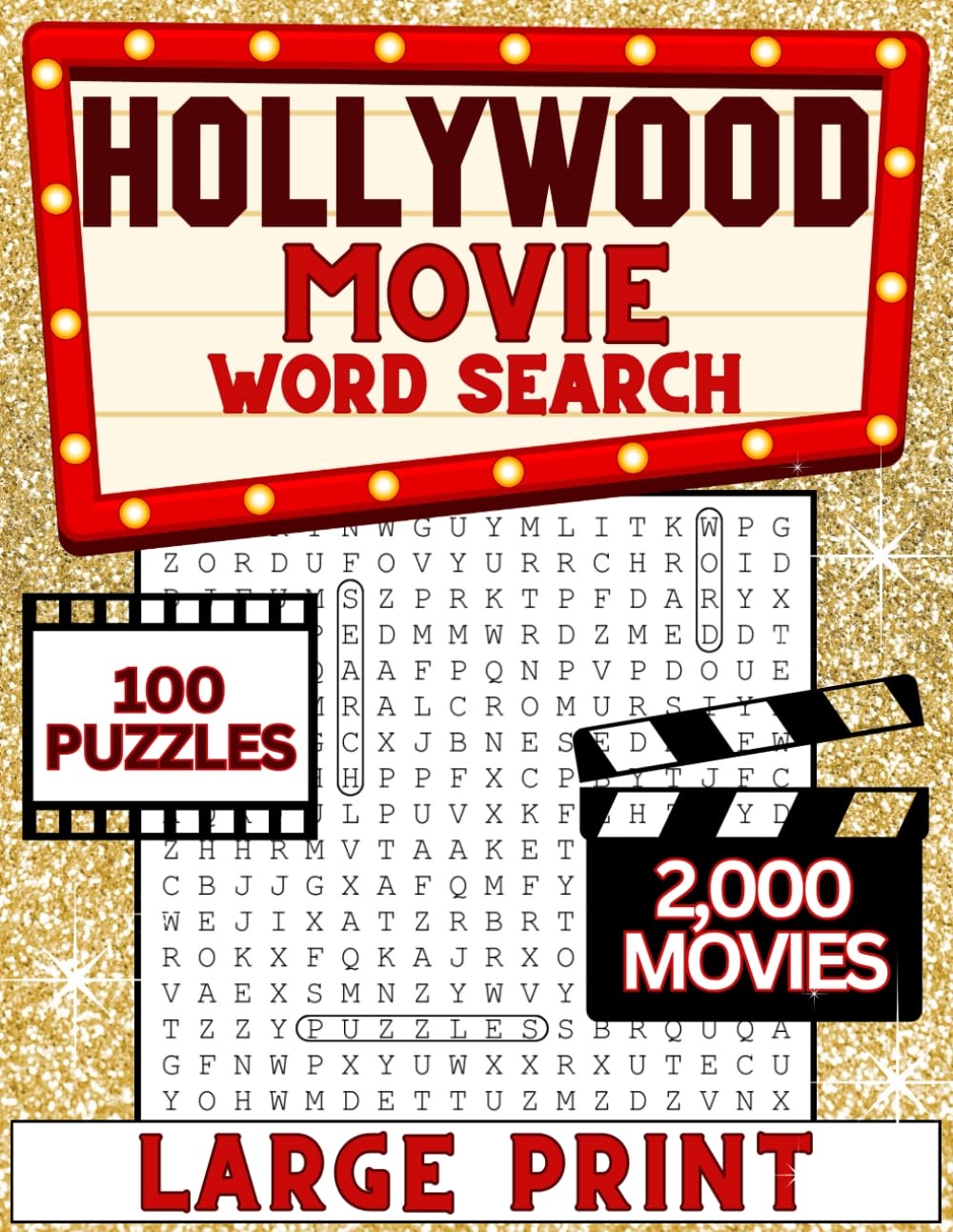 Hollywood Movies Word Search Adventure 100 Large Print Puzzles Featuring A List Movie Stars And Their Blockbuster Films Davidson A 9798878665384 Amazon Books