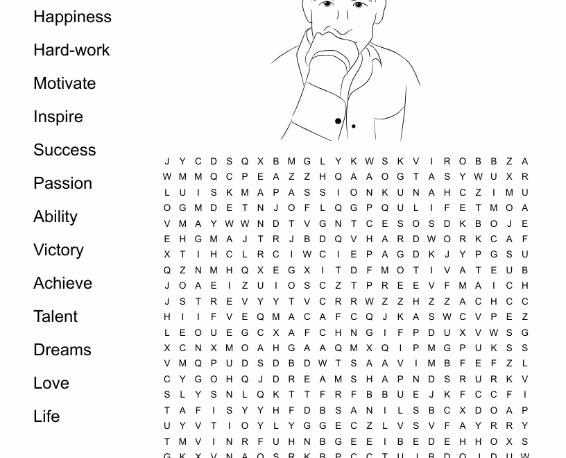Inspiration Word Search WordMint