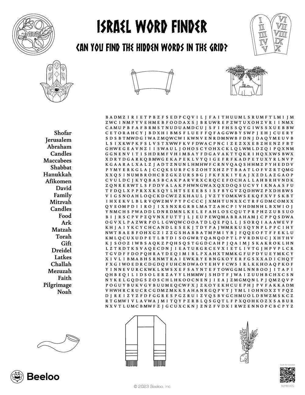 Israel Word Finder Beeloo Printable Crafts And Activities For Kids