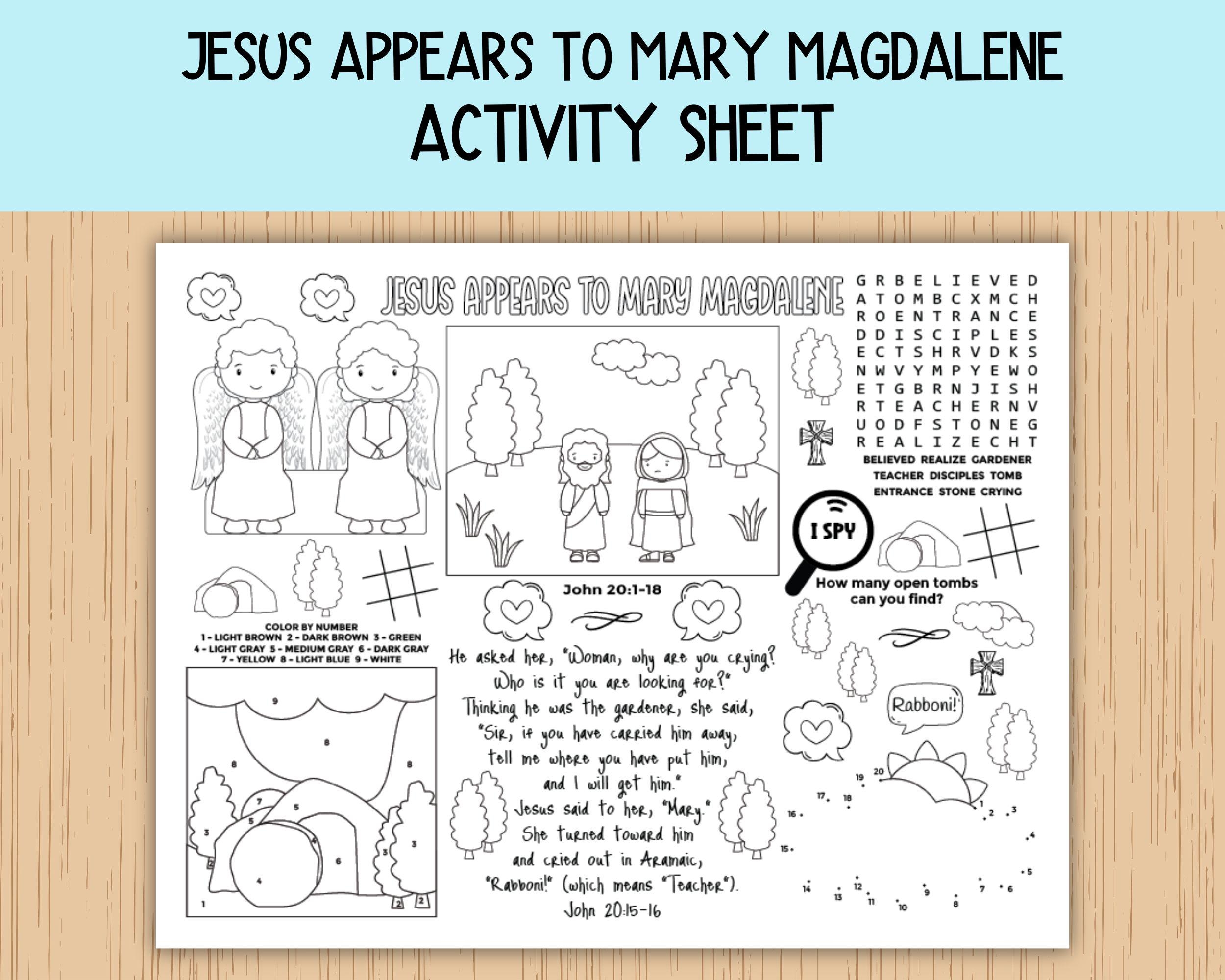 Free Printable Mary Magdalene Word Search