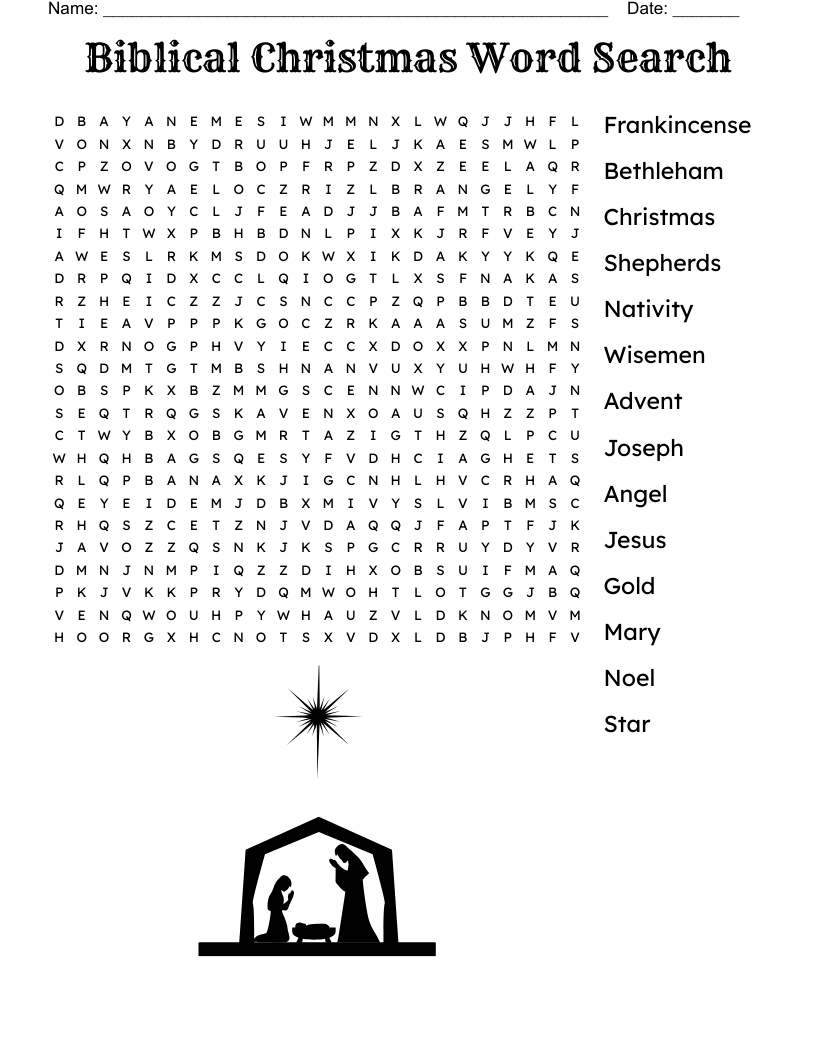 Christian Word Search For Free Printable