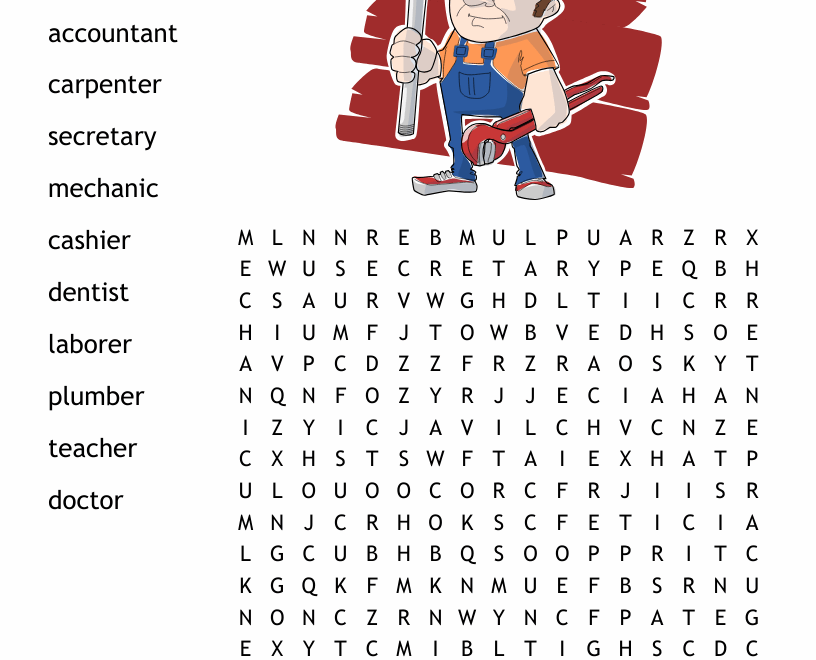 Jobs Careers Word Search WordMint