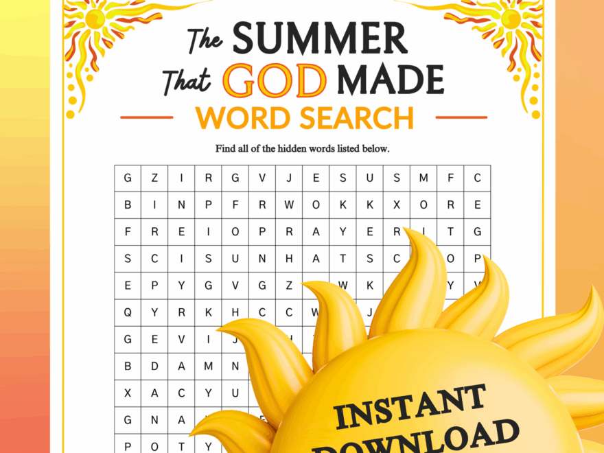 July 4th God Bless America Word Search Printable For Church Kids Teens Adults Sunday School Ministry Homeschool Bible Group Learning Activity Classful