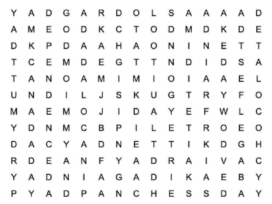 July Word Search Printable National Days Word Find Puzzle