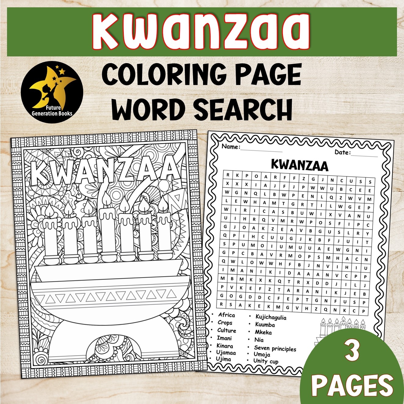 Kwanzaa Printable Word Search