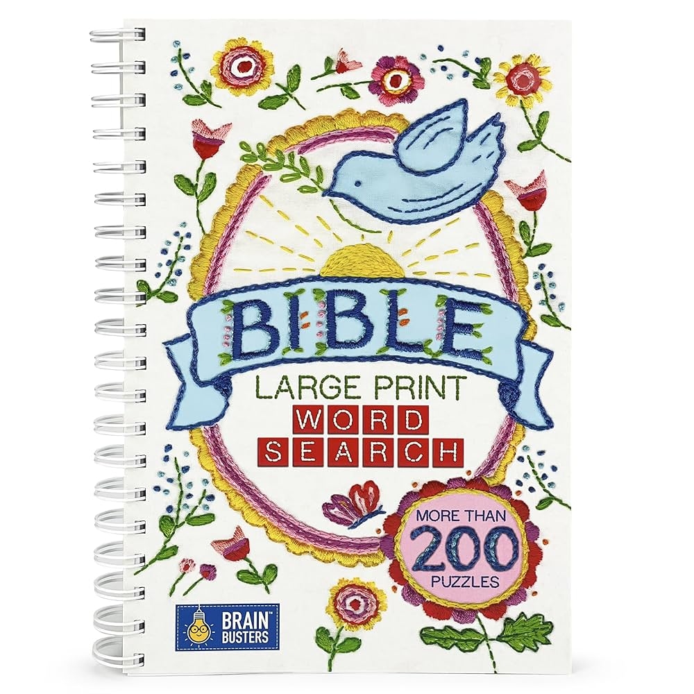 Large Print Bible Word Search Puzzle Book Over 200 Puzzles To Complete With Solutions Include Spiral Bound Lay Flat Design And Large To For Inspirational Word Finds Brain Busters 