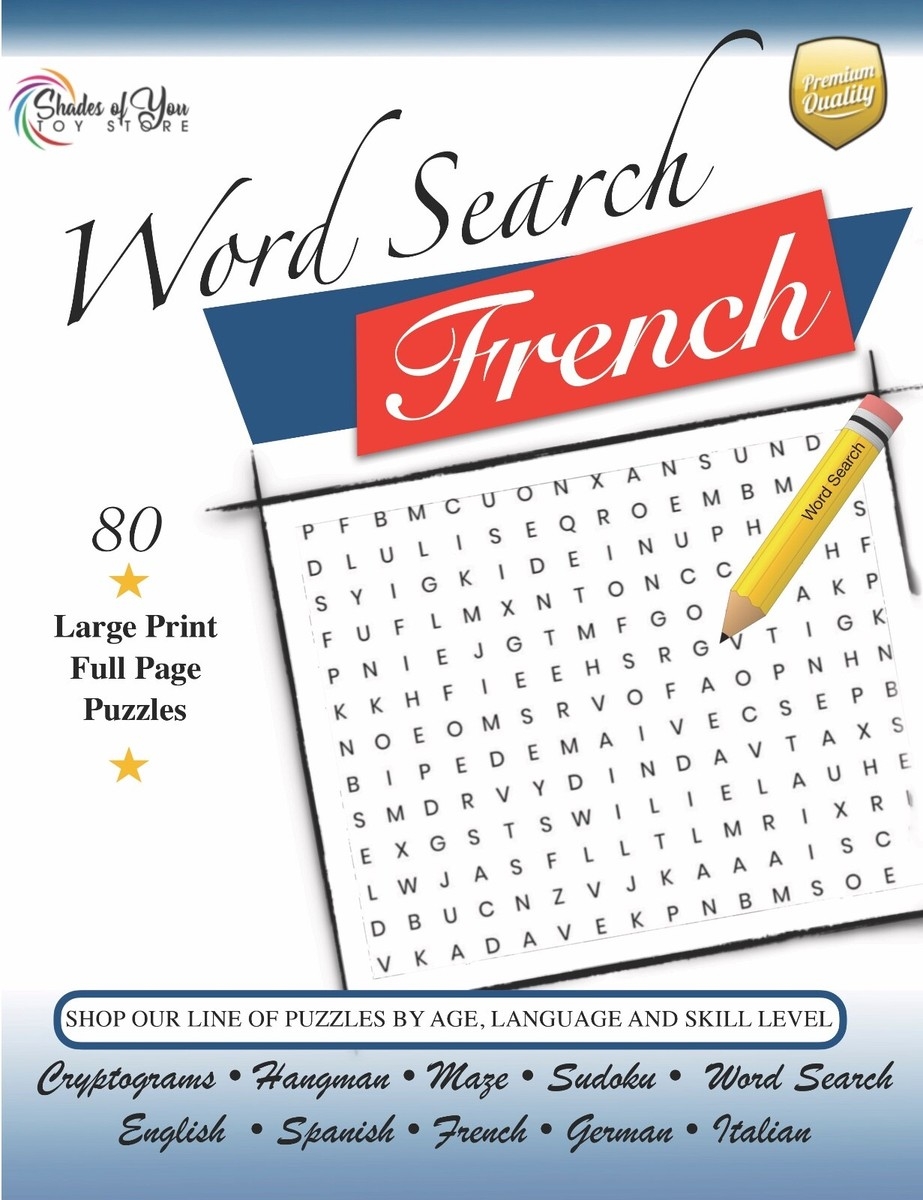 Large Print Search A Word Printable