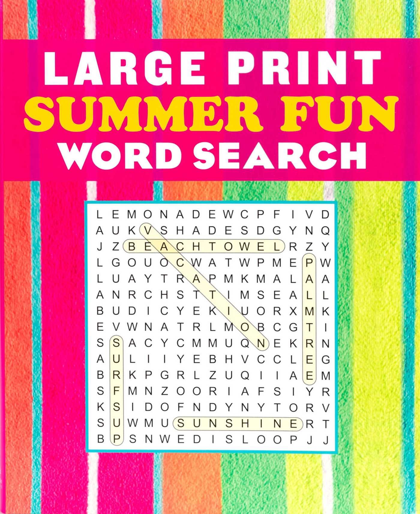 large print summer fun word search book by editors of thunder bay press official publisher page simon schuster