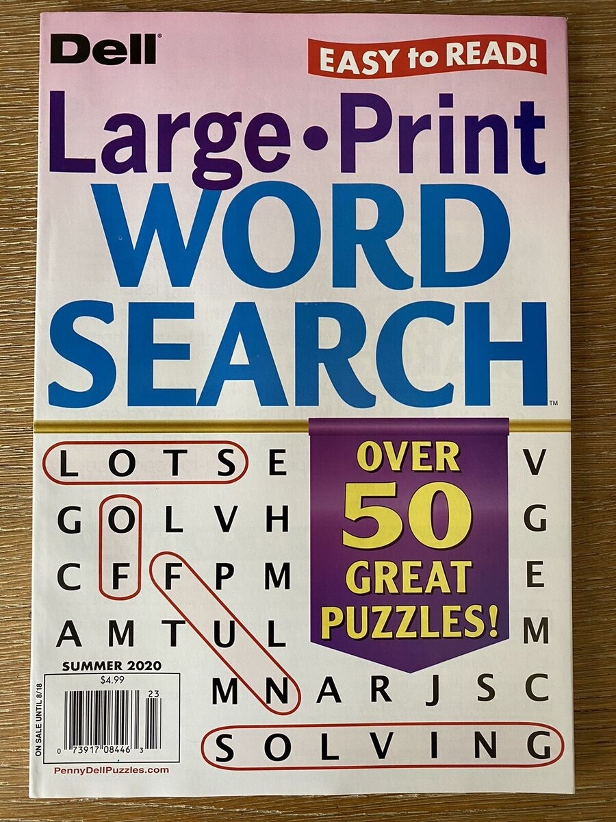 LARGE PRINT WORD SEARCH SEEK Puzzles Dell Penny Press Easy Read SUMMER 2020 EBay