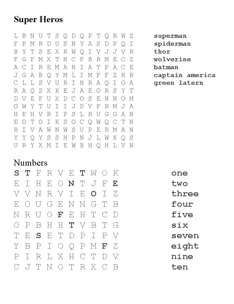 Larissa Another Day Project Road Trip Word Searches