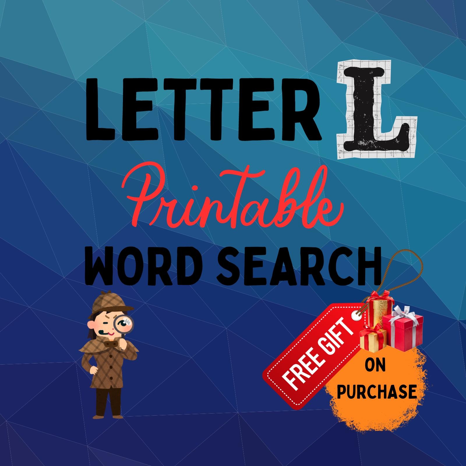 Letter L Word Search For Adults Large Print 100 Hard Puzzles PRINTABLE PDF Etsy