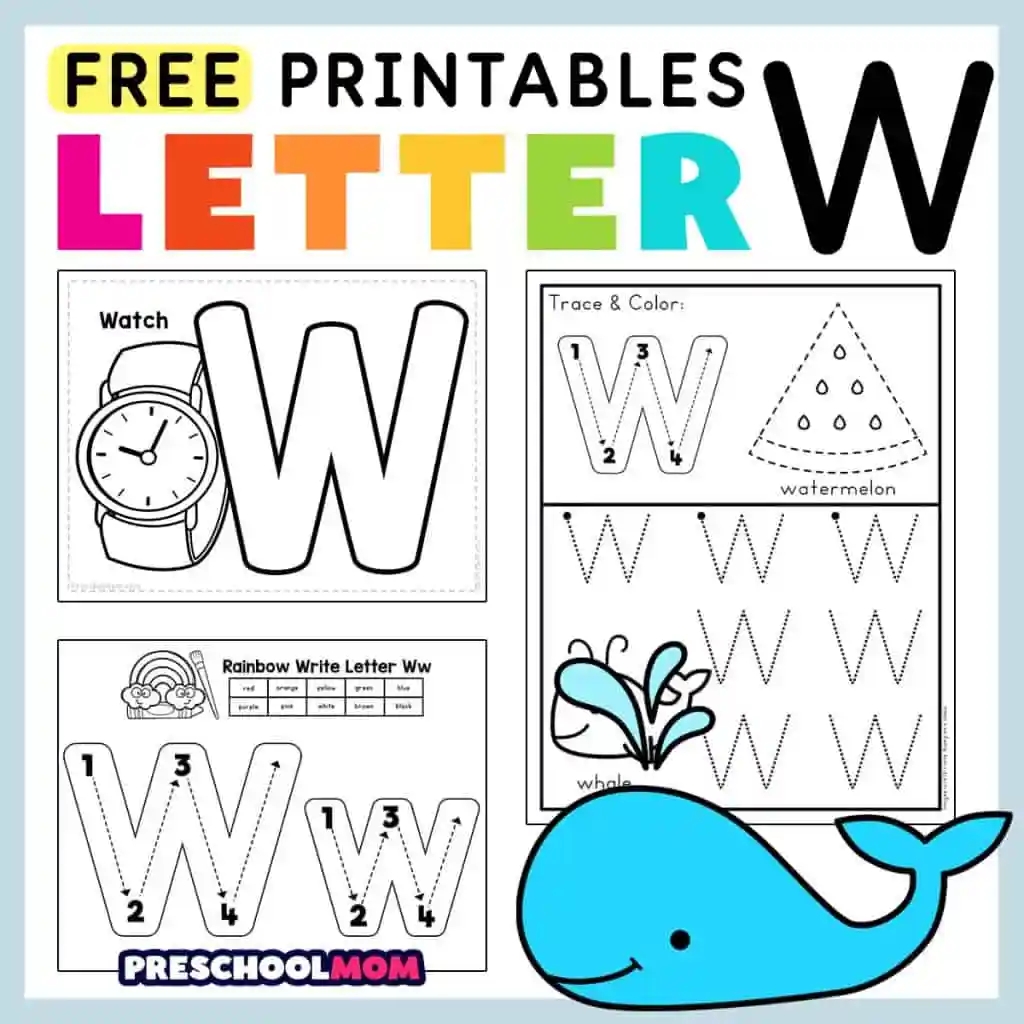 Letter W Preschool Printables Preschool Mom Letter W Preschool Printables Preschool Mom