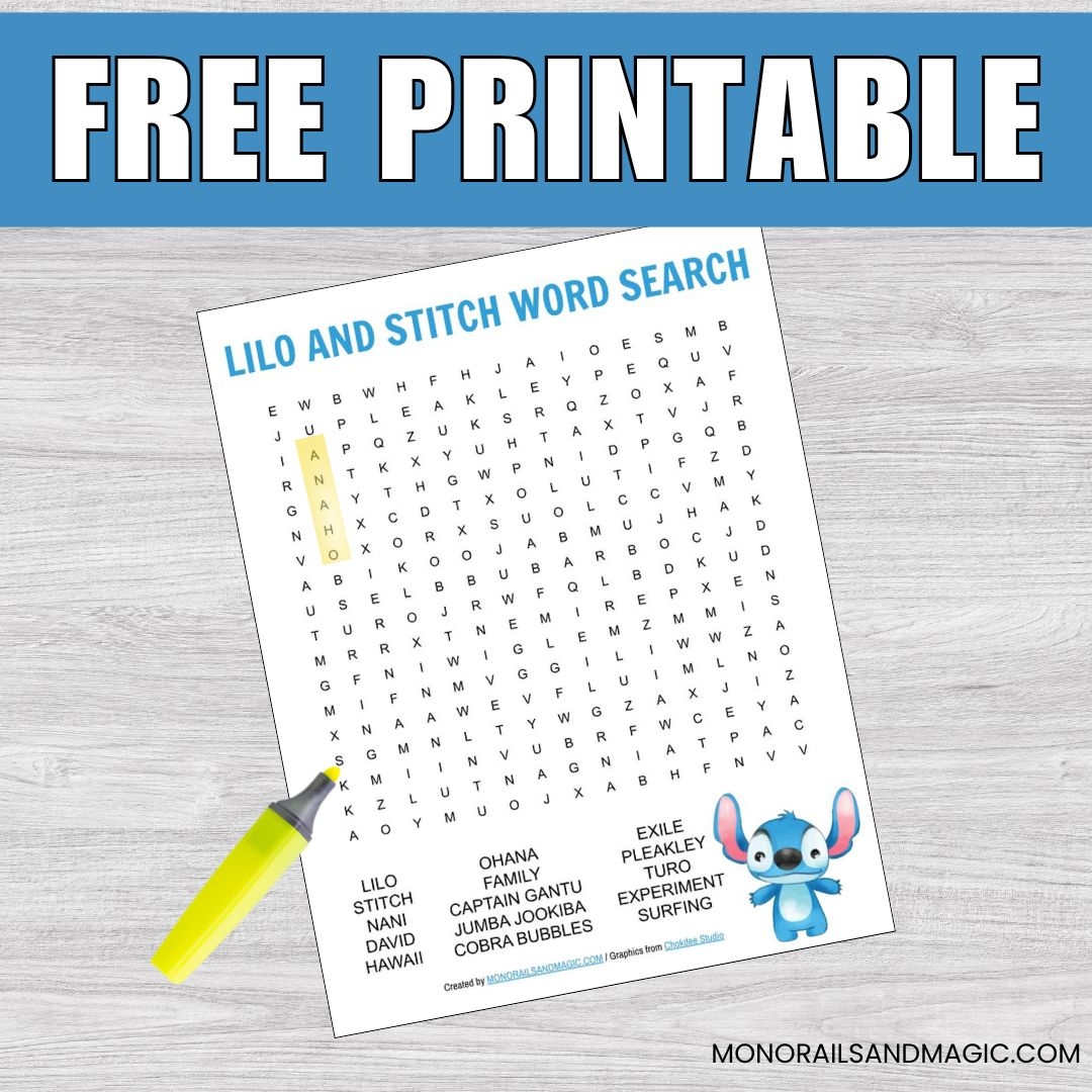 Free Disney Easy Word Search Printable