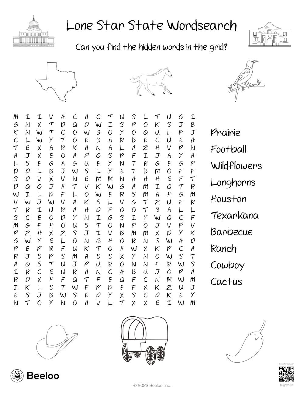 States Word Search Printable