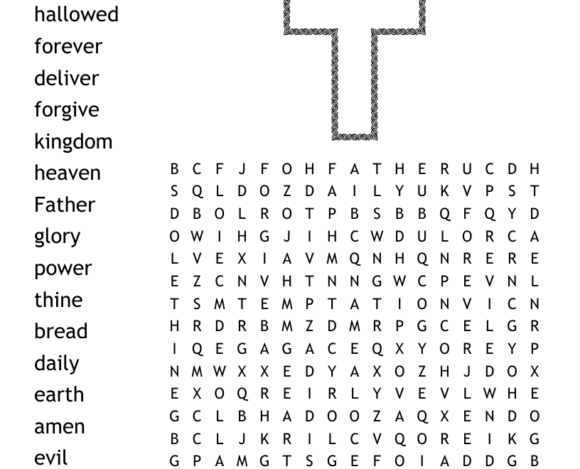 Lord s Prayer Word Search WordMint