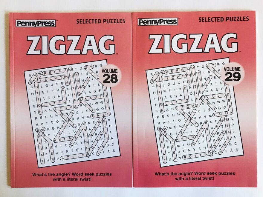 Lot Of 2 Zig Zag Zigzag Word Seek Search Find Bent And Wiggly Books Penny Press EBay
