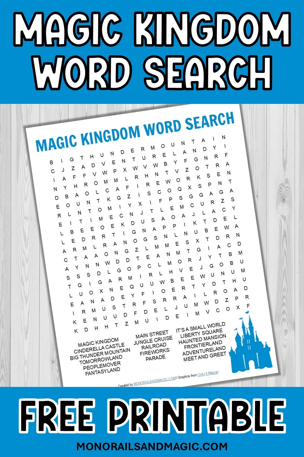 Disney Word Search Printables