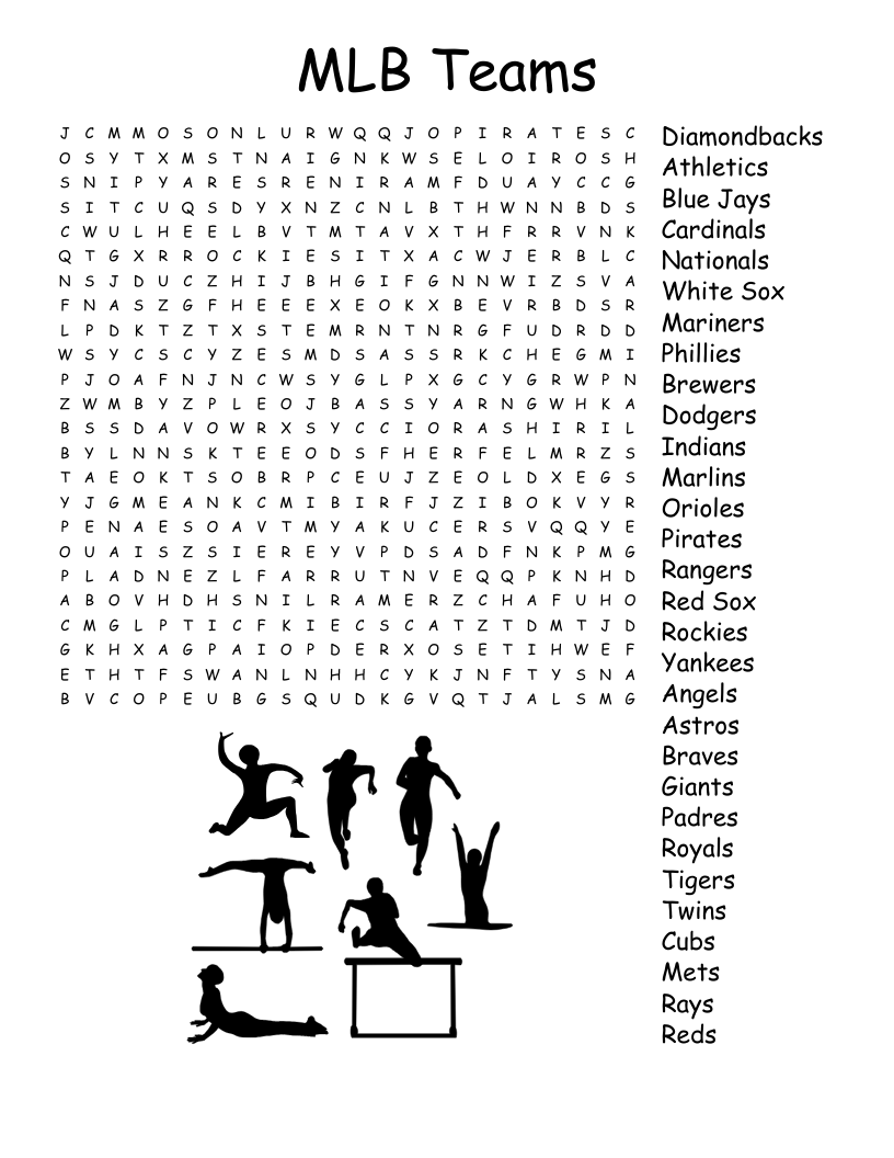 Major League Baseball Word Search WordMint