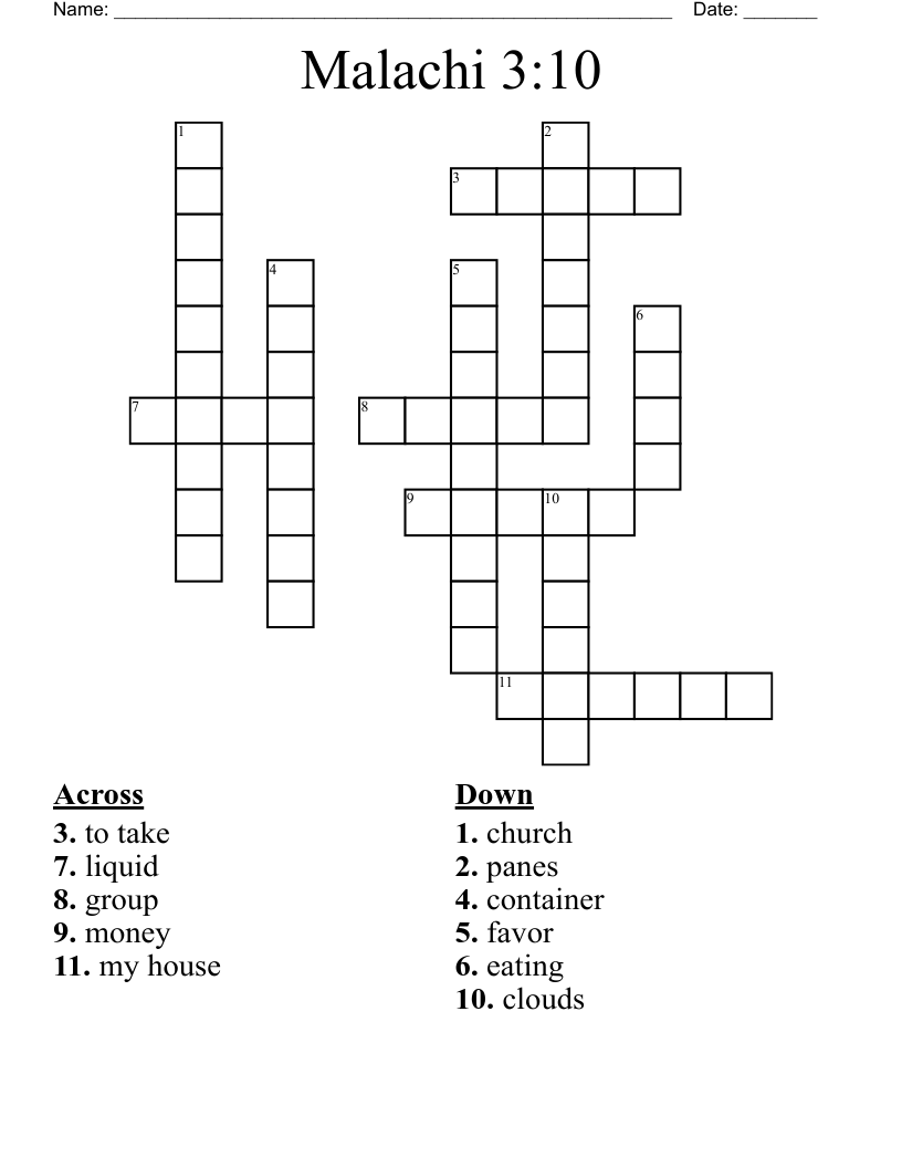 Malachi Word Search WordMint