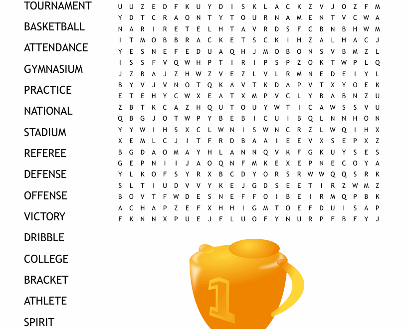March Madness Word Search WordMint