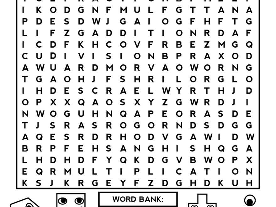 Math Word Searches Penny Candy Math Worksheets