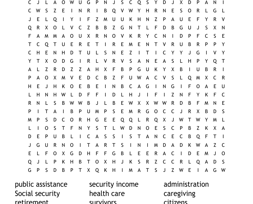 Middle School Word Search WordMint